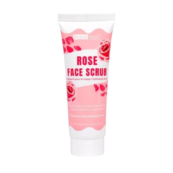 Beauty Treats Rose & Walnut Grit Exfoliating Face Scrub Cruelty-Free Exfoliation - Picture 2 of 4
